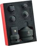 Socket Adapter Set, 6 Pieces, 1/4" to 3/4" Drive Sizes, for Pneumatic and Cordless Tools
