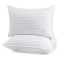 Hollowfibre Filled Satin Stripe Hotel Pillows - Pack of 4