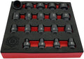 Impact Socket Set, Sizes 6-24mm, 3/8" Square Drive, 30mm Length (12-Point)