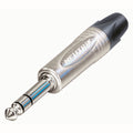 Neutrik 3 pole 1/4" professional plug, nickel contacts, nickel shell