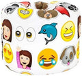 Bean Bag Chair Kids Bean Bags Printed Round Kiddies Beanbag with Carry Handle - Emoji