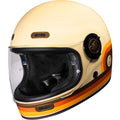 Black Orbit Retrograde ECE R22.06 Motorcycle Helmet - Gloss Cream / 61cm | XXL