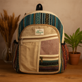 Hemp Cotton Backpack, Zigzag Zips Style