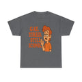 Gay. Tired. Still Iconic – Funny LGBTQ+ Cartoon T-Shirt for Exhausted Legends - Graphite Heather / M