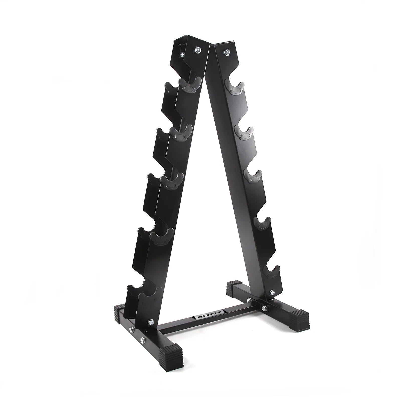 RitFit A-Frame Kurzhantelständer - 5-Paar – Schwarz