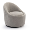 COLAMY Chenille Fabric 360° Swivel Accent Chair Model.W188 - Light Grey