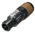 Neutrik 2 pole speakOn cable connector, chuck type strain relief for cable diameters 6 to 12 mm