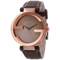 Gucci YA133309 Interlocking G Brown Dial Brown PVD Women's Watch