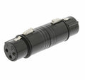 Nedis XLR Adapter | XLR 3-Pin Female | XLR 3-Pin Female | Nickel Plated | Straight | Metal | Black | 1 pcs | Polybag
