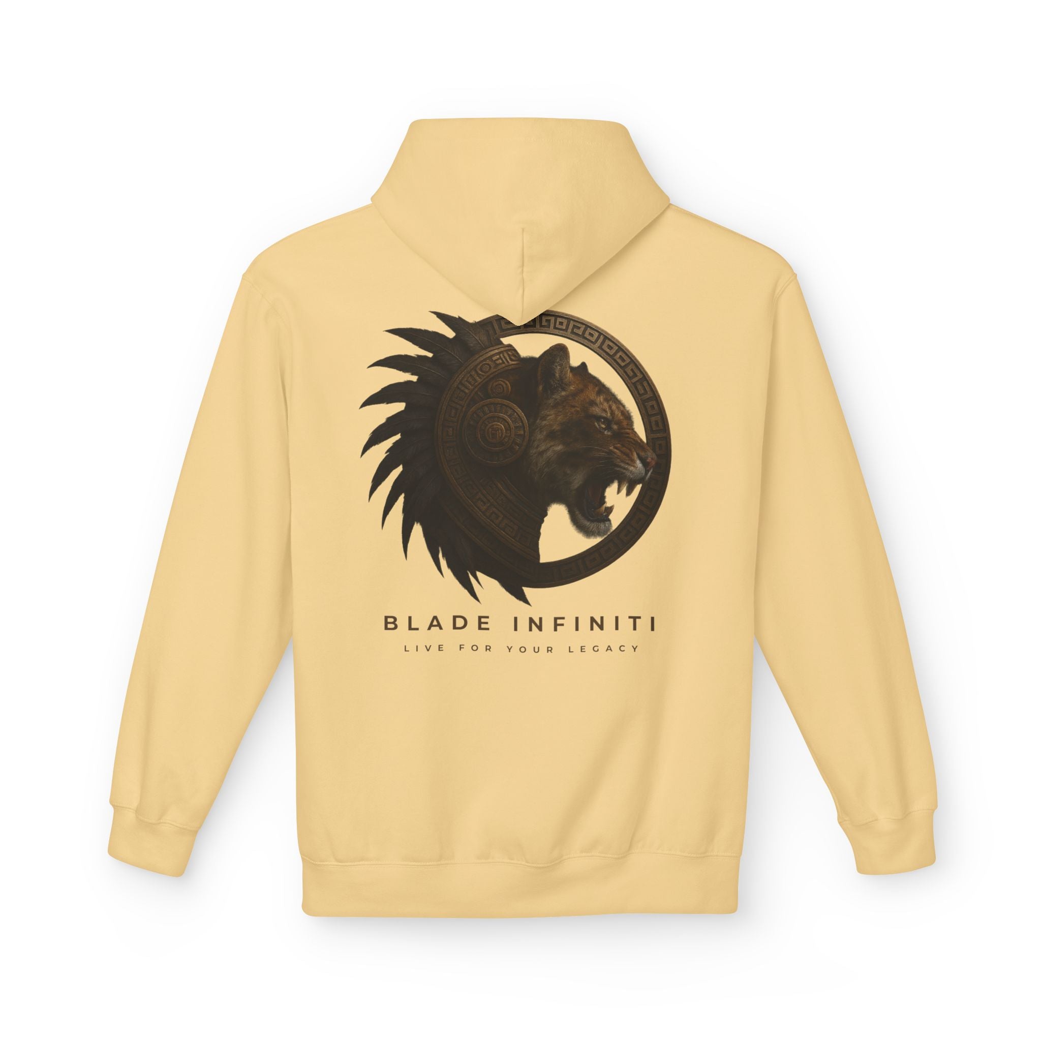 Aztec Tiger Hoodie - L / Yellow Haze