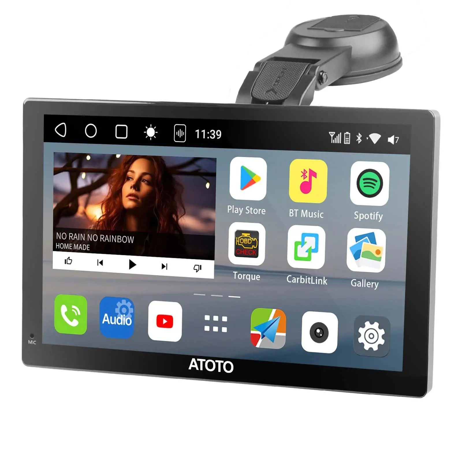 ATOTO 9" GPS Navigation, QLED Touchscreen, Microphone, Dual Bluetooth, USB, 2+32G, CarPlay and Android Auto, GPS Navigation, Steering Wheel Control