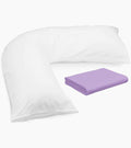 V Shaped Pillow with Free Case - Extra Filled Hollowfibre - Lilac