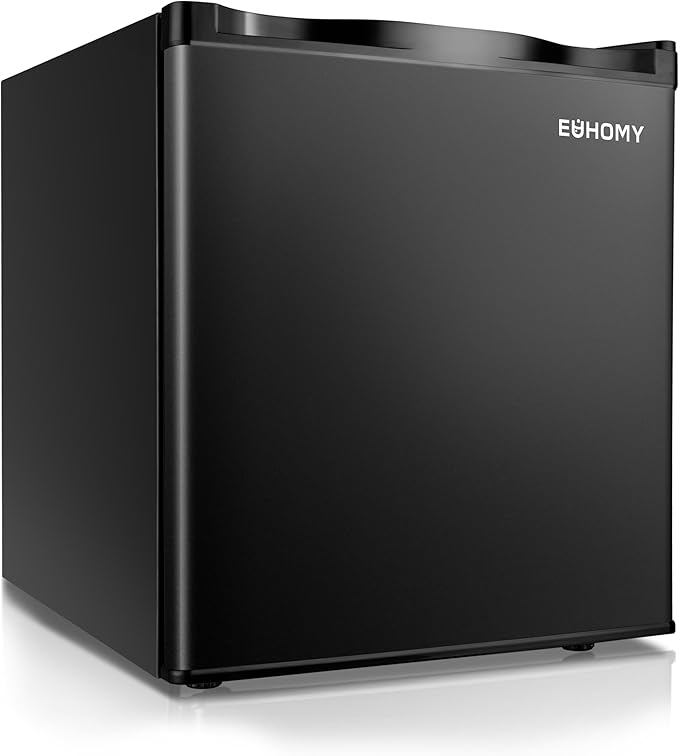 EUHOMY 1.1 Cubic Feet Mini Freezer, Countertop, Single Door Compact Upright Freezer with Reversible Door, Removable Shelves, Small - 1.1cuft / Black