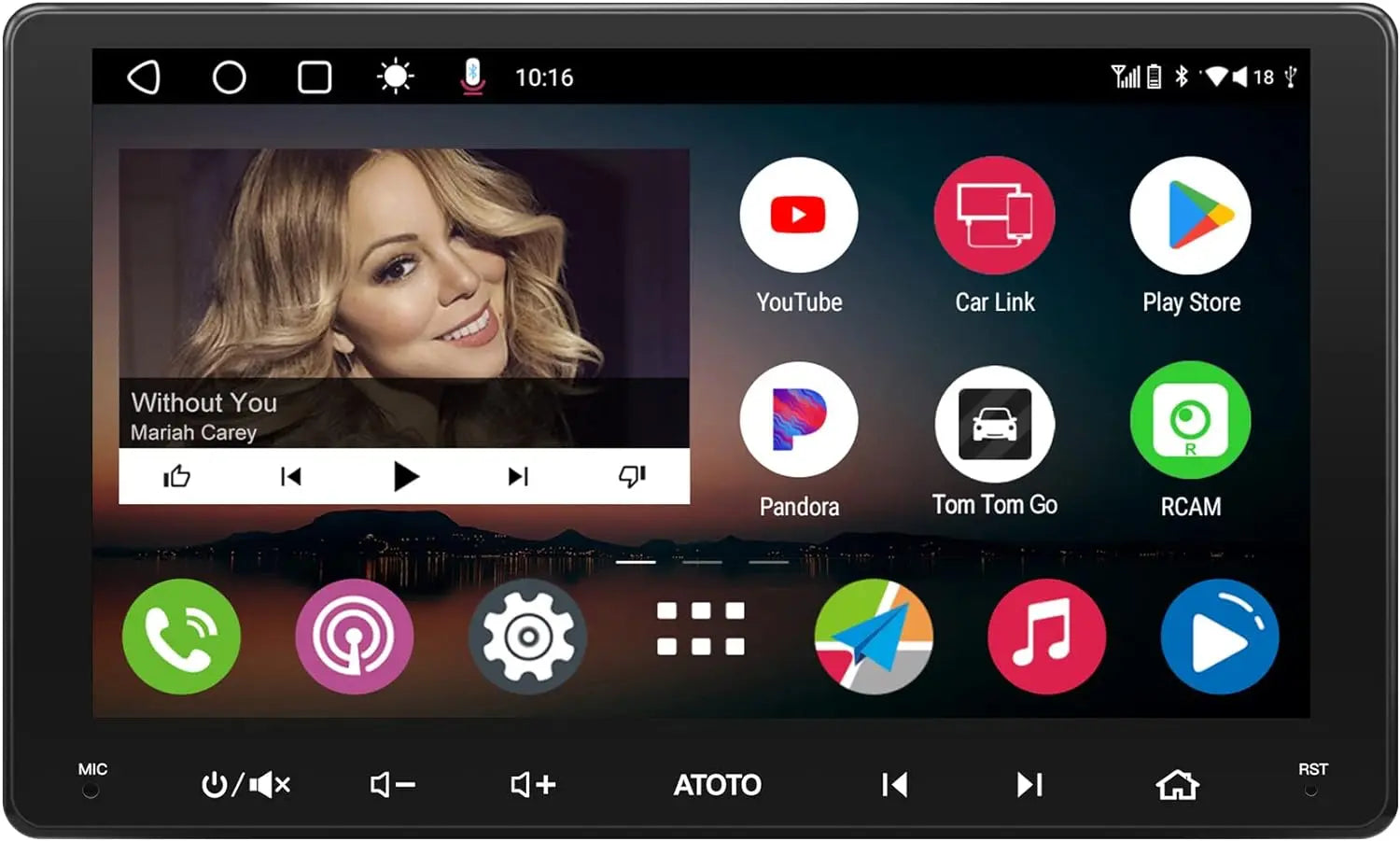 ATOTO A6G209PF Autoradio 2 DIN 9 Pollici, Android, Display IPS, 2G+32G, Doppio Bluetooth, CarPlay e Android Auto senza fili, Tethering Internet