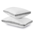 2 Pack Bed Pillow for Back Hotel Quality Pillows - Grey