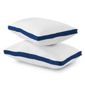 2 Pack Bed Pillow for Back Hotel Quality Pillows - Navy Blue