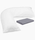 V Shaped Pillow with Free Case - Extra Filled Hollowfibre - Gray