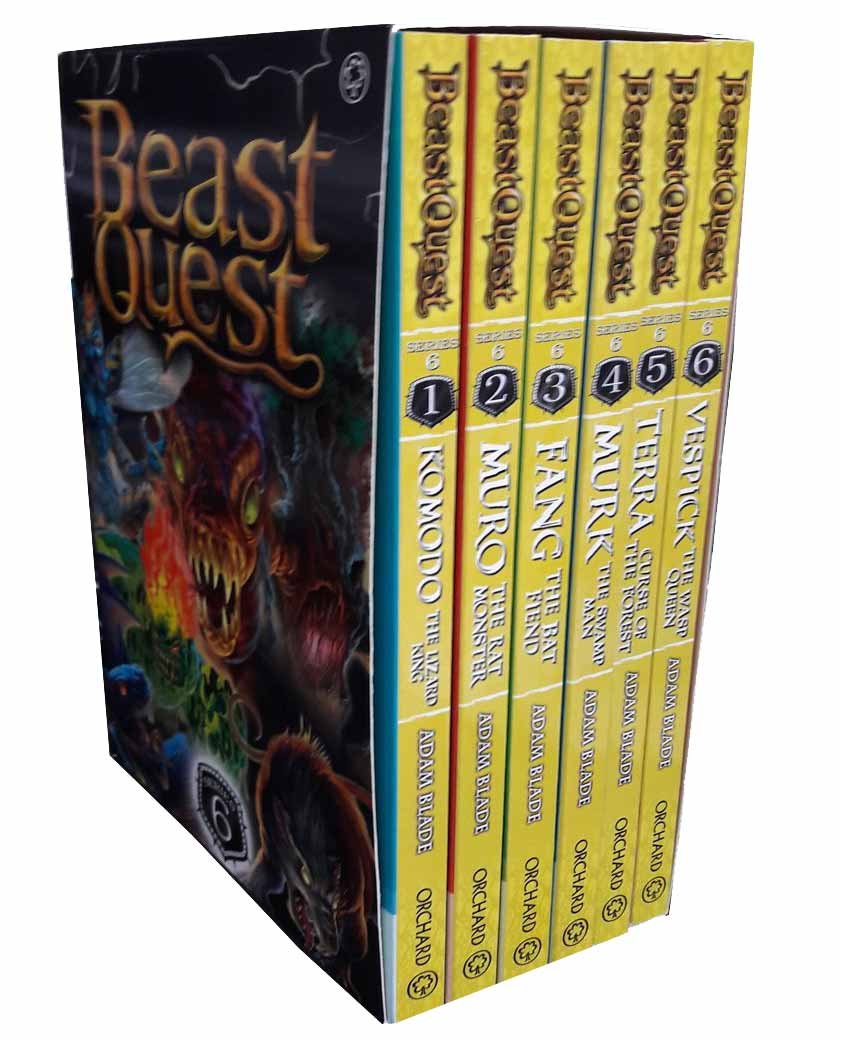 Beast Quest Series 6 Collection 6 Books Set Pack (Komodo,Muro,Fang,Murk,Terra, Vespick)