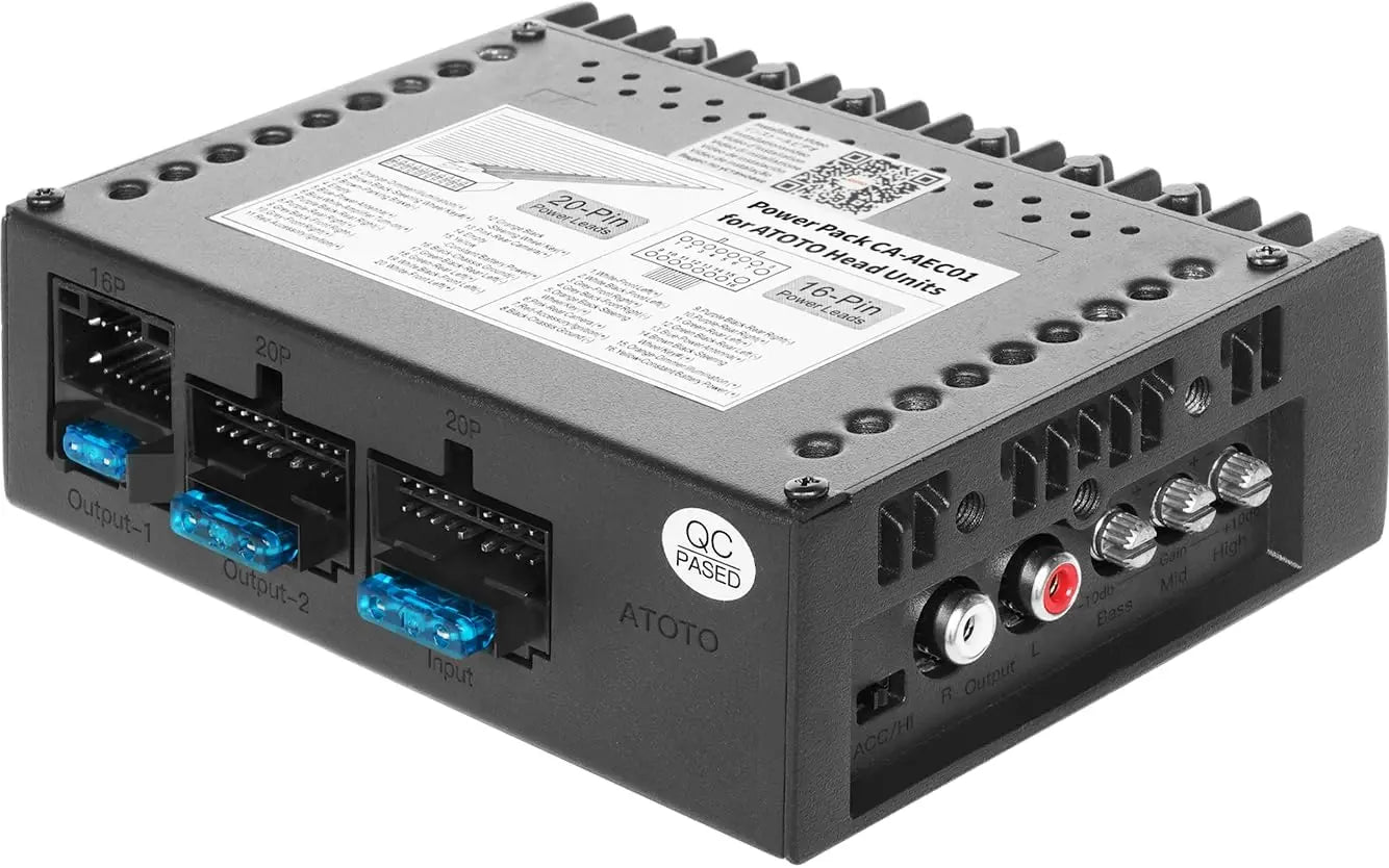 ATOTO CA-AEC01 4-Kanal Auto Verstärker, Klasse A/B, 4x75W RMS, 2/4 Ohm stabil, Exklusiv für ATOTO Autoradios