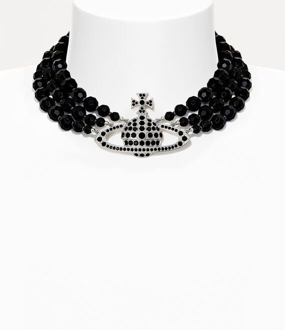 Collana messaline three row choker