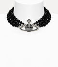 Collana messaline three row choker