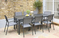 Havana Dark Grey 8 Seater Aluminium and Textilline Patio Dining Set