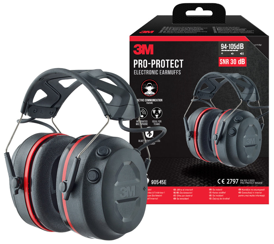 3M Pro-Protect Kapselgehörschutz 90545E, schwarz / rot
