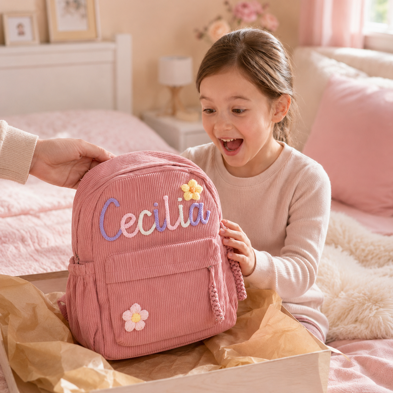 MamaRaya Personalized Toddler Backpack with Custom Name