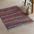 Rag Rug Blue 153 x 90cm