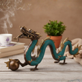 Feng Shui Brass Dragon Statue With Ball – 27cm