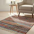 Rag Rug Handmade Natural 155 x 90cm