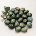 Moss Agate Rune Stones 25-Piece Set With Pouch
