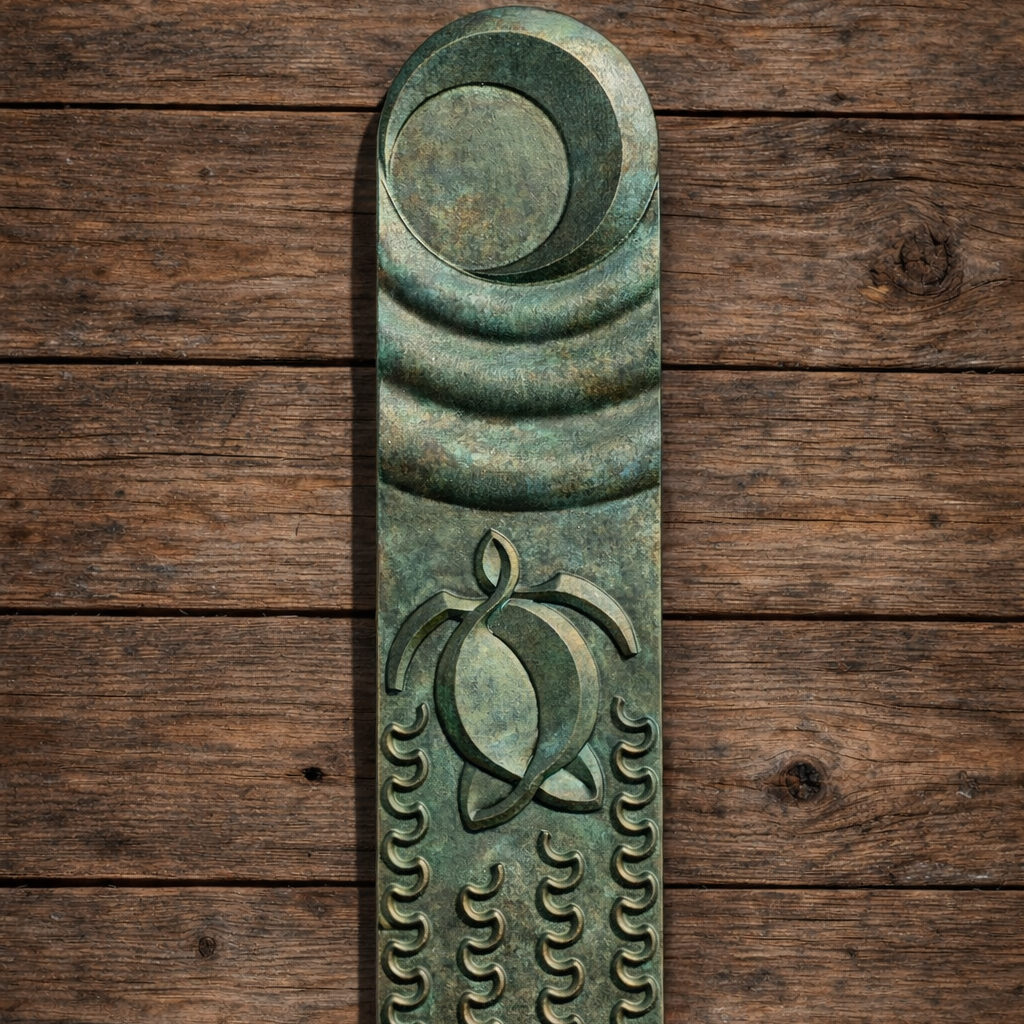 Handcrafted turtle wall art - Green
