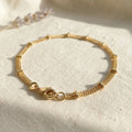 18ct Gold Plated Bar Curb Chain Bracelet