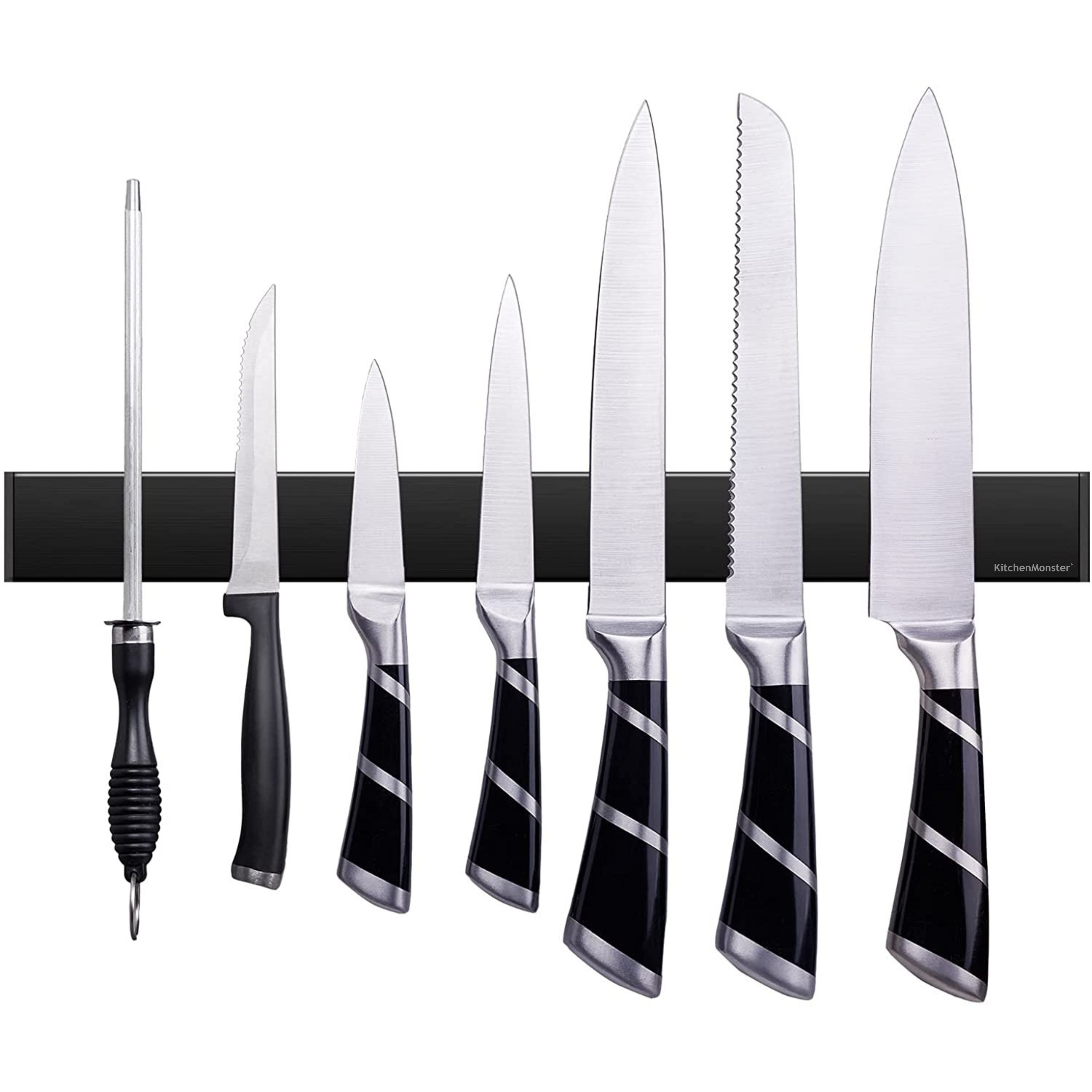 KitchenMonster® Messenmagneet 40cm - Zwart