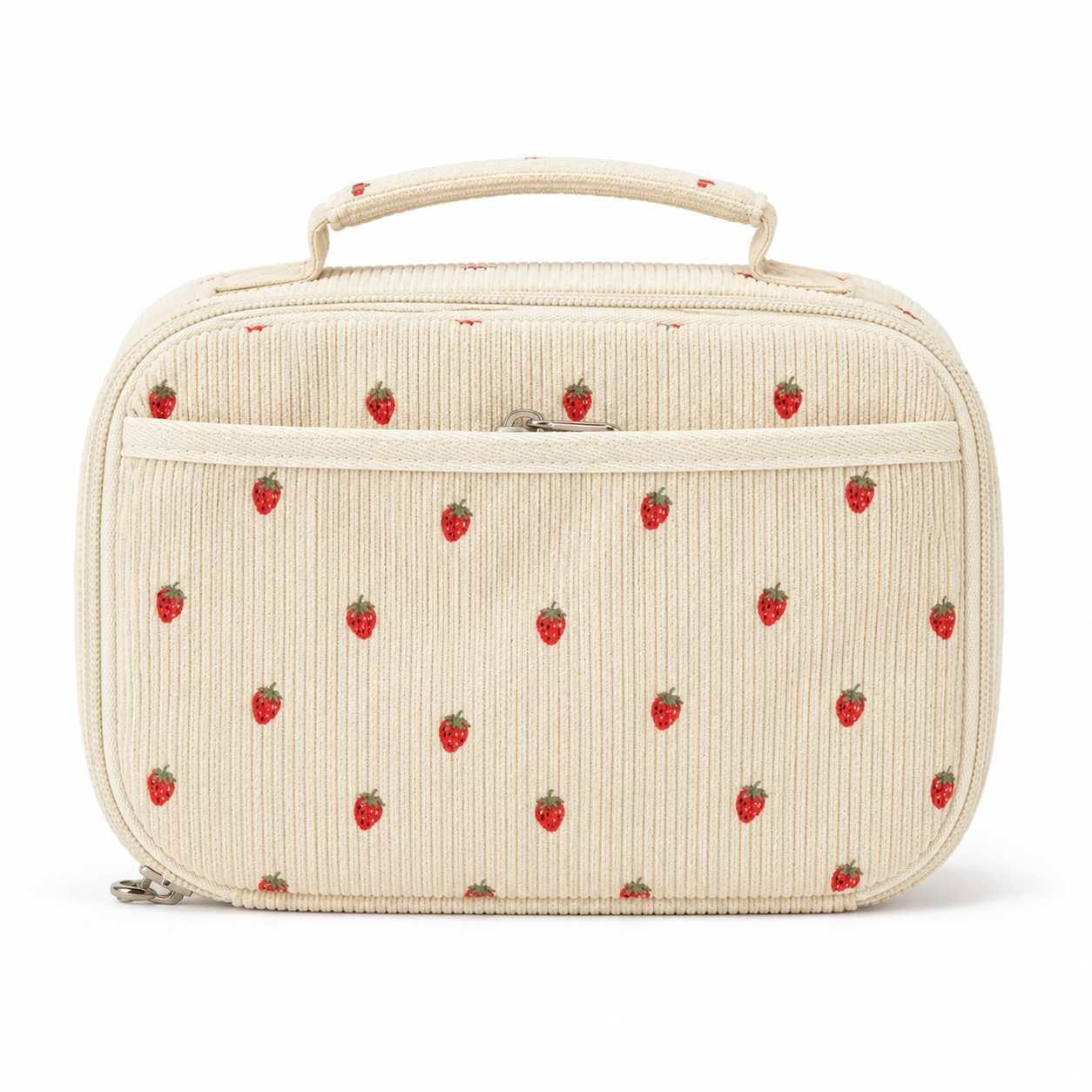 MamaRaya Personalized Kids Lunch Bag - Khaki Strawberry