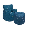Kids Bean Bag Chair & Round Beanbag with Carry Handle - Moonlight