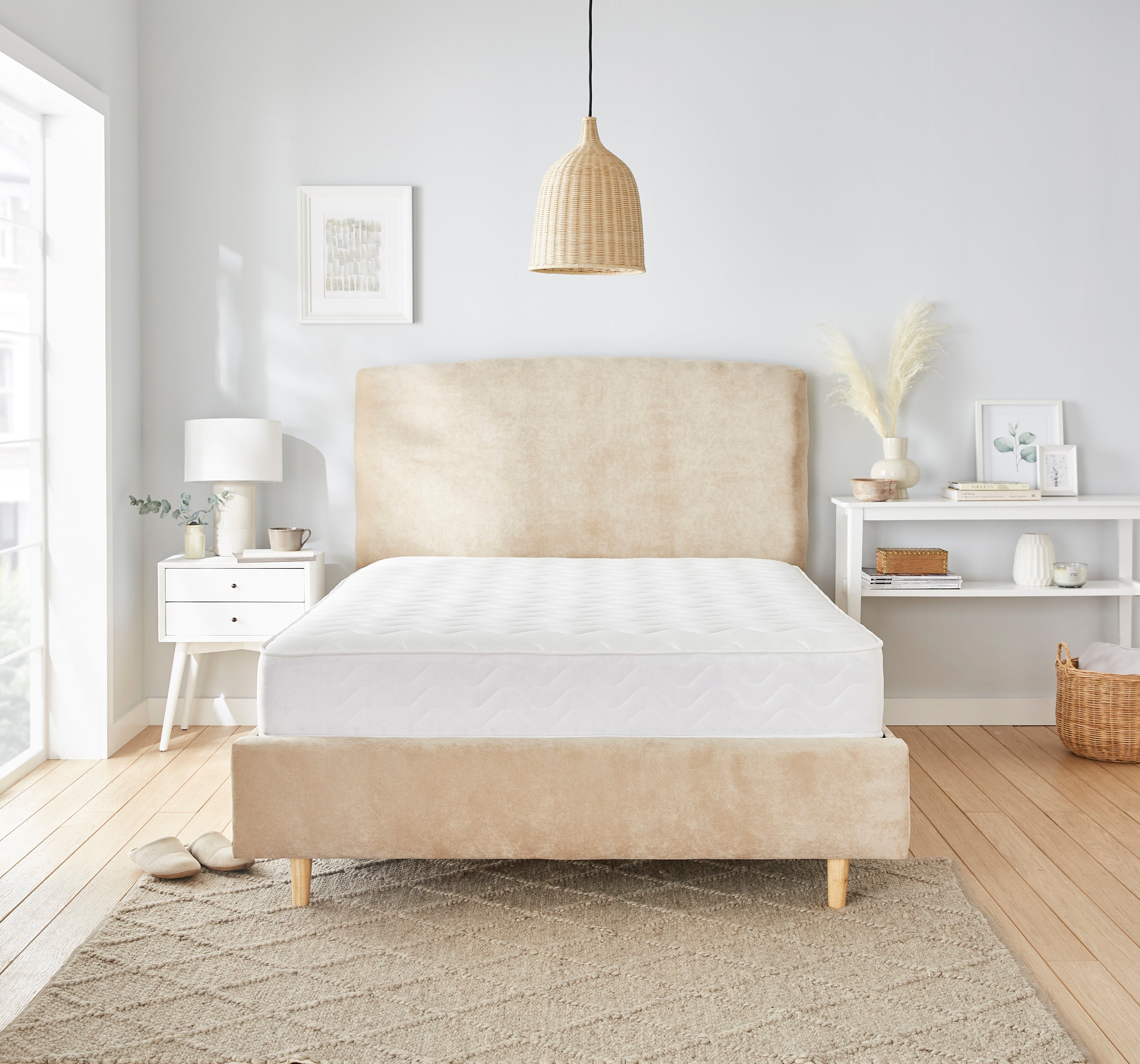 Starlight Beds Quilted Sprung Memory Foam Mattress - 4ft Small Double Mattress (120cm x 190cm)