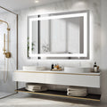 Anti-fog LED Bathroom Mirror With Dual Light Source And Three Lighting Modes - 36x48 - 36 x 48