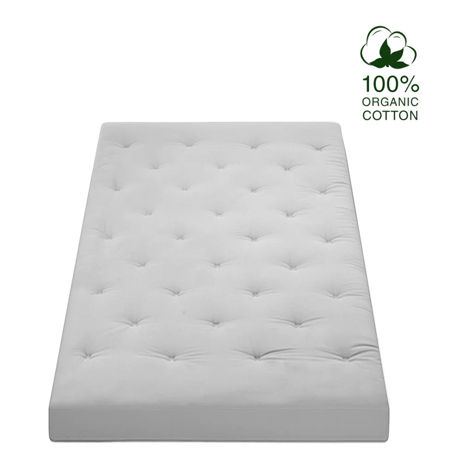 Classic Floor Mattress - Light grey / TWIN: 75"L x 39"W / Premium (6 IN)-removable cover