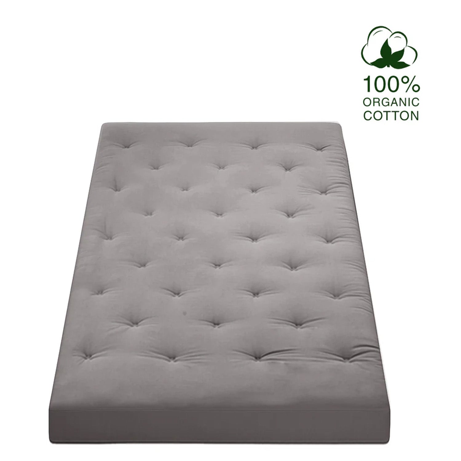 Classic Floor Mattress - Gray / KING:80"L x 76"W / Premium (6 IN)-removable cover