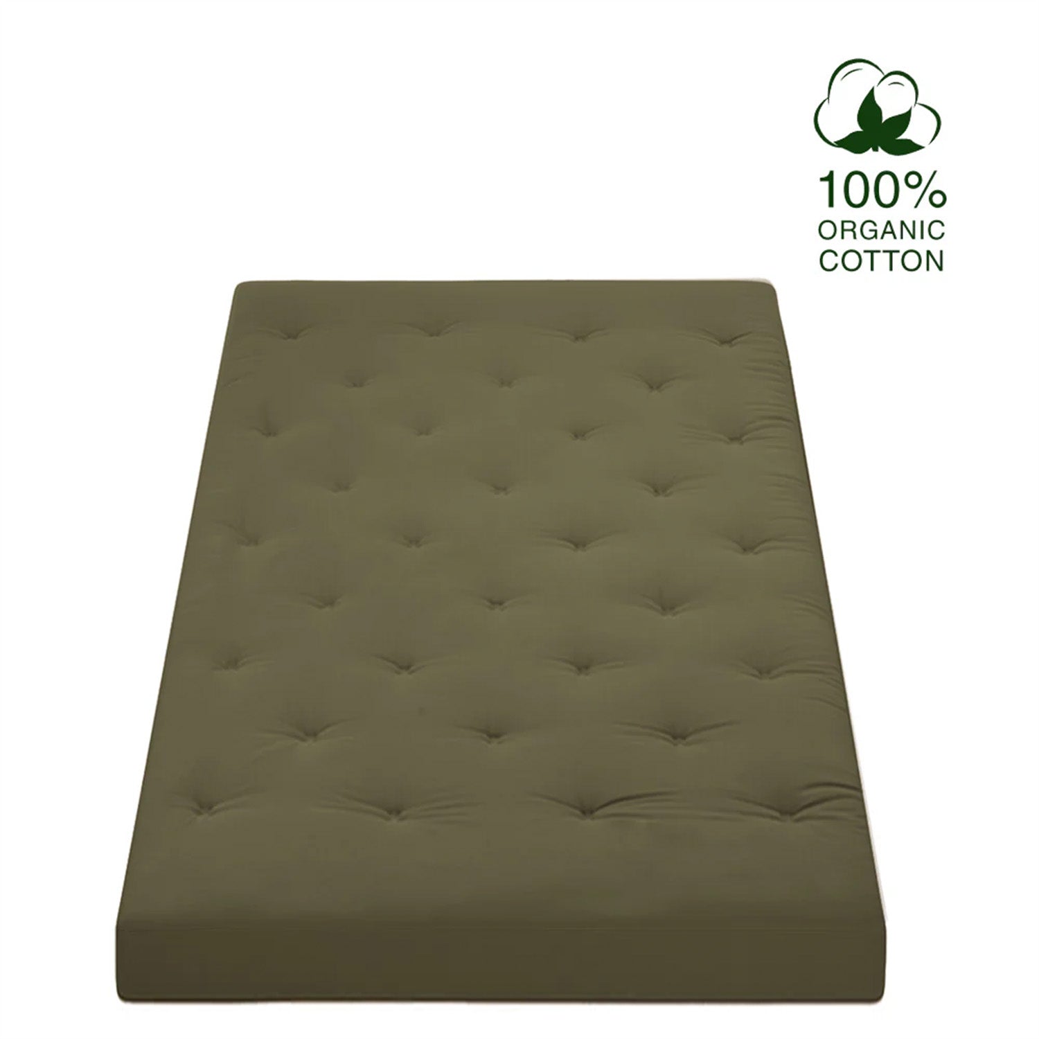 Classic Floor Mattress - Olive Green / KING:80"L x 76"W / Premium (6 IN)-removable cover