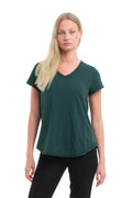 Short Sleeve Shrunken V-Neck Shirttail - Dark Sea / XL