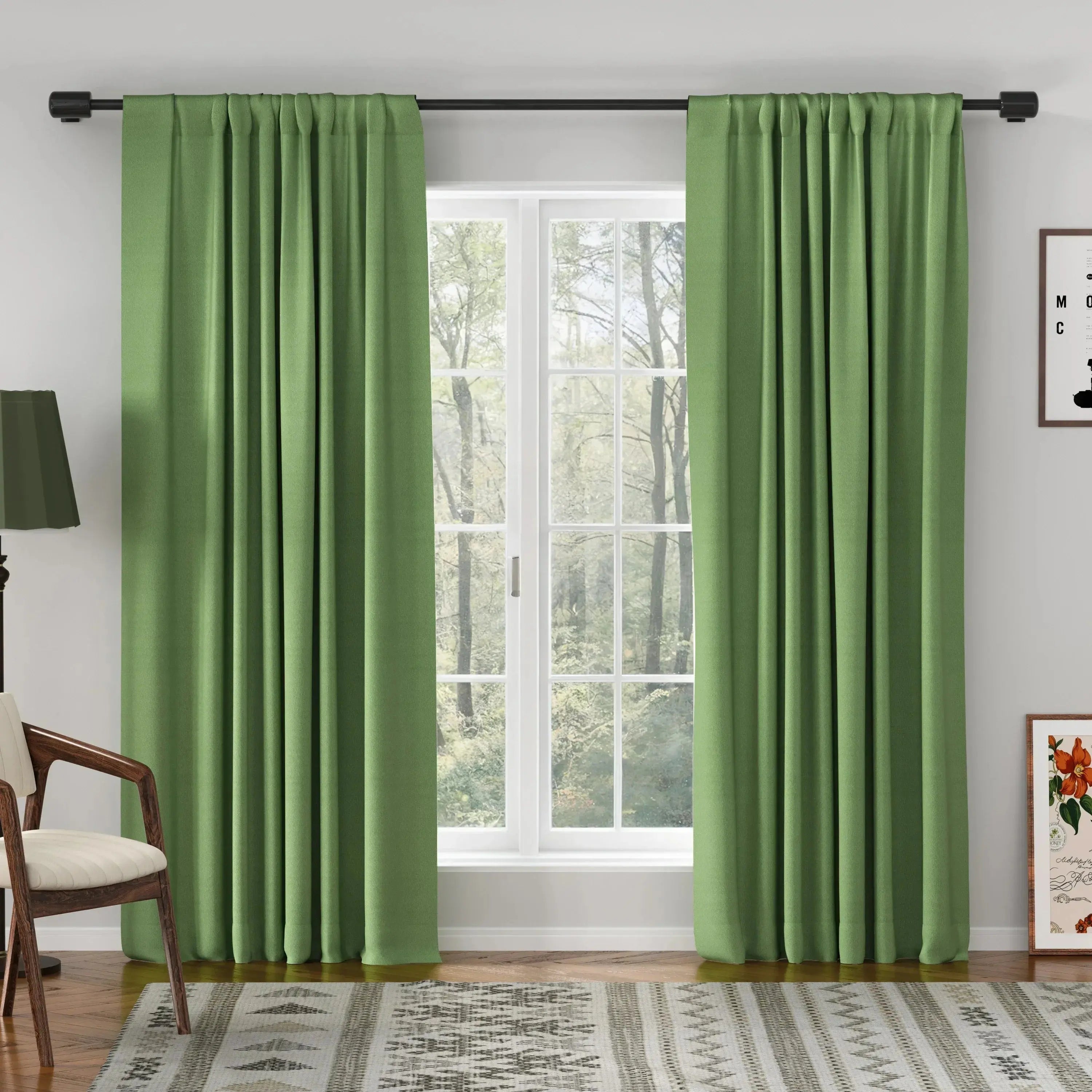 Breeza Cotton Drapes Soft Top - 899-22-Pine Green