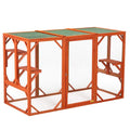 Coziwow 71L Outdoor Cat Enclosure - Orange / Asphalt Flat Roof