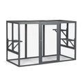 Coziwow 71L Outdoor Cat Enclosure - Gray / Asphalt Flat Roof