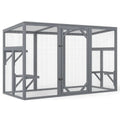 Coziwow 71L Outdoor Cat Enclosure - Gray / Sunshine  Sloped Roof