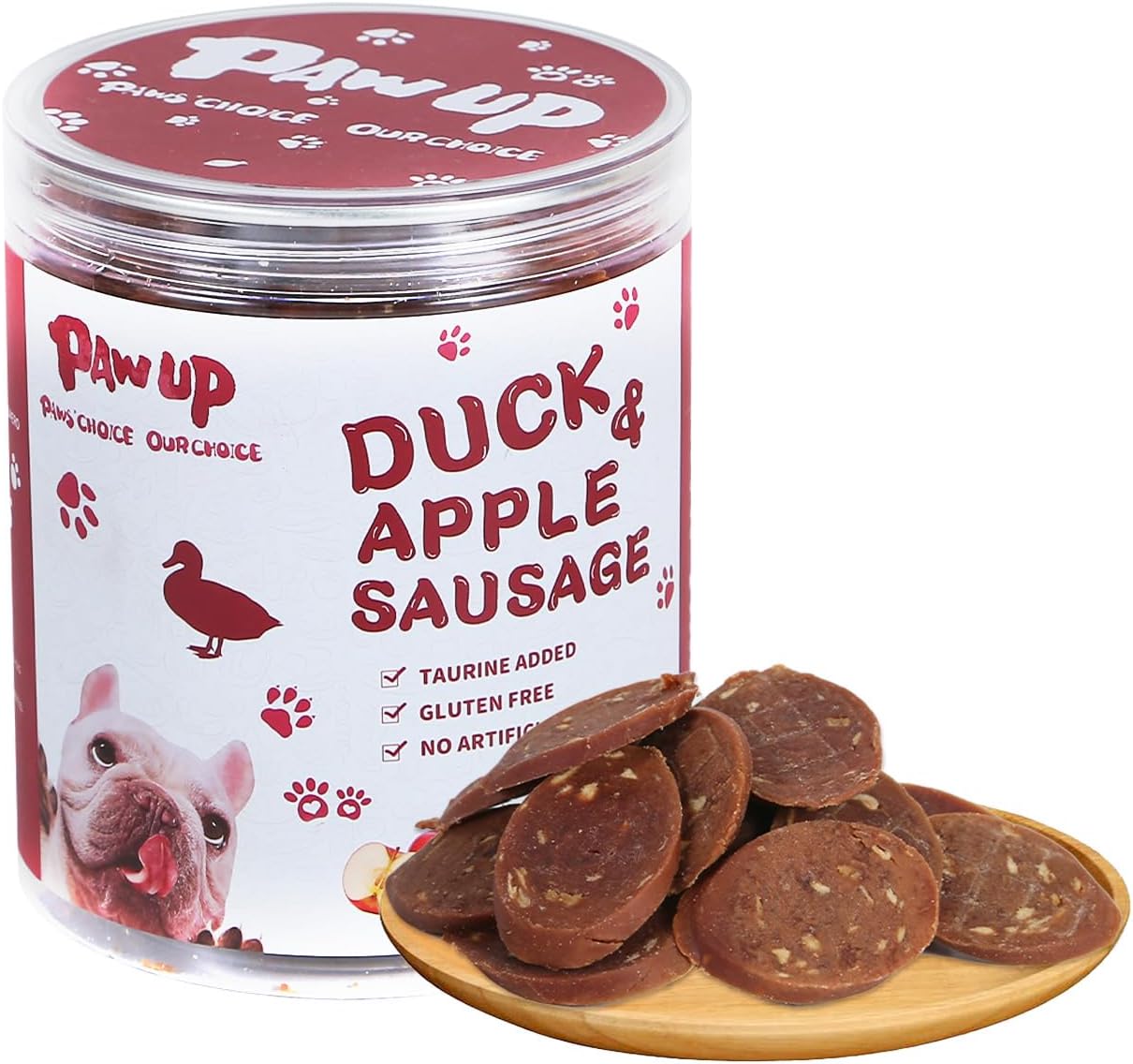 Duck Apple Sausage Bites Dog Treats, High-Protein Chewy Snacks for Dogs, 12.5 oz