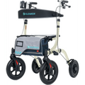HFK-9210KDB All Terrain Dual-Brake Rollator Walker 12" Wheels - Champagne