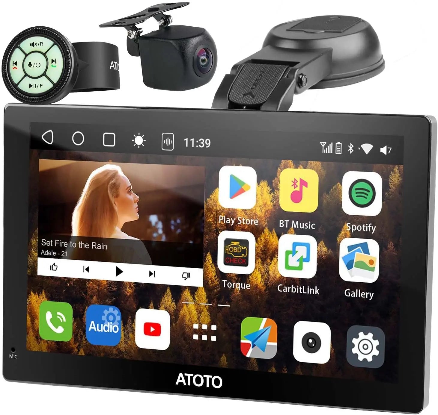 【RevcarX 】ATOTO GPS per Auto con Telecamera Posteriore 1080P, Autoradio Portatile Android 9" HD 1280x720, CarPlay Wireless, Android Auto, 4G LTE,